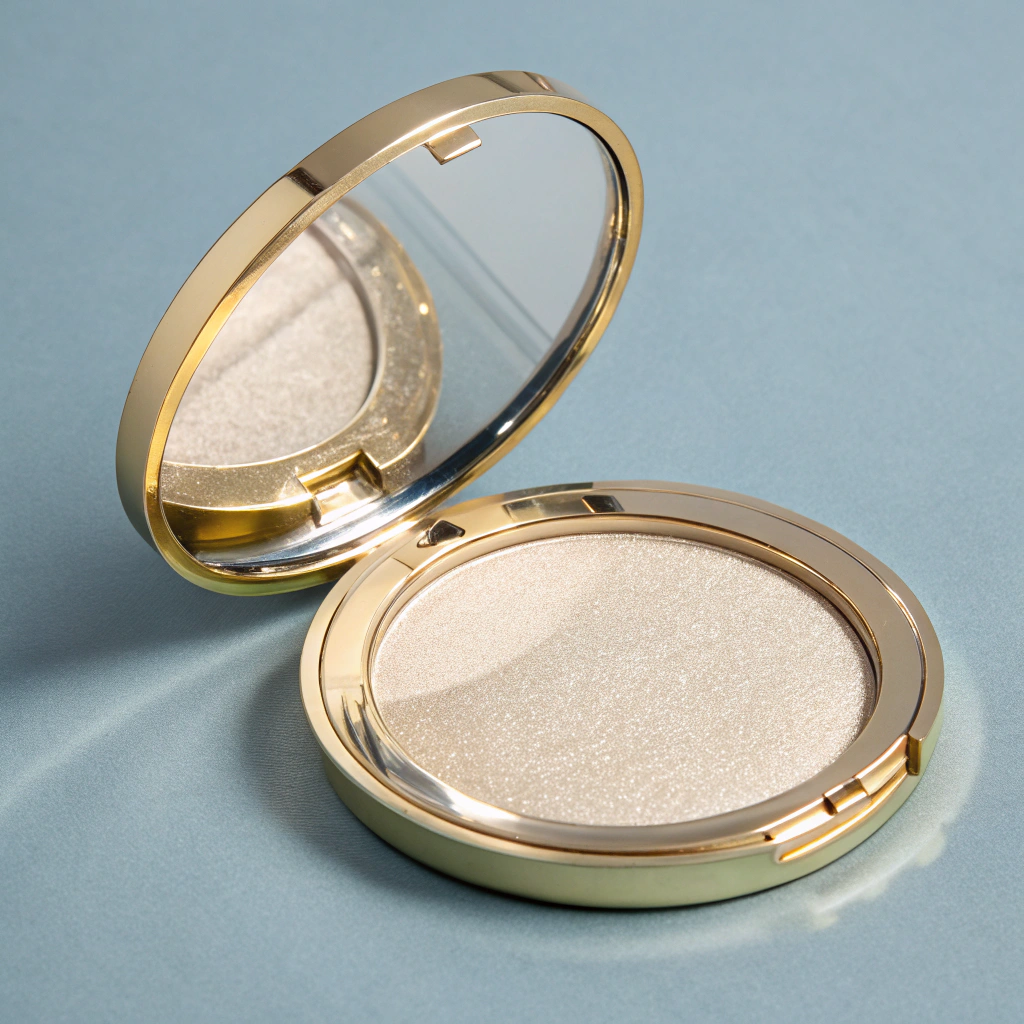 Shimmering gold highlighter